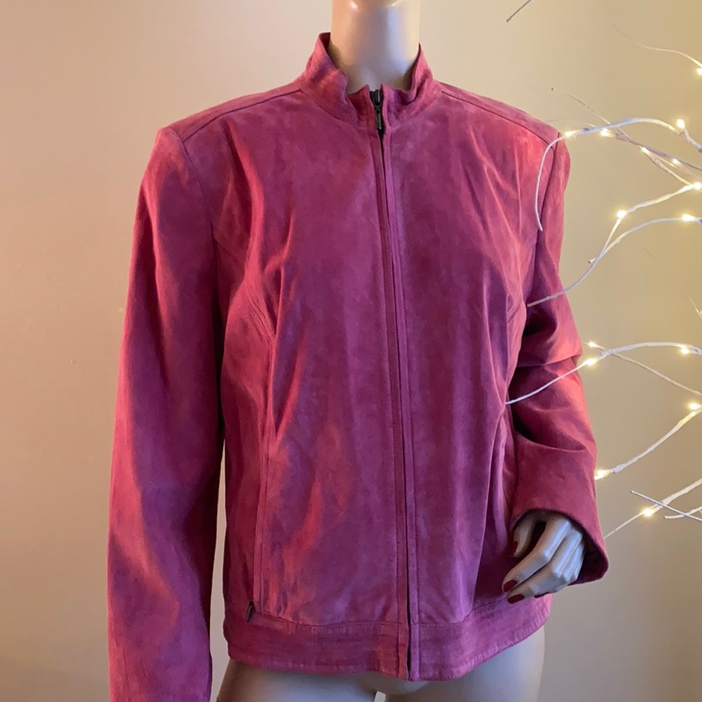 Valerie Stevens Rose Pink suede jacket XL